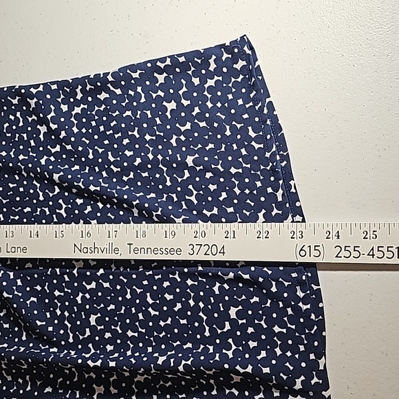 J.Crew Sleeveless button-front ruffleneck popover in navy floral Size M NWOT - Picture 10 of 16